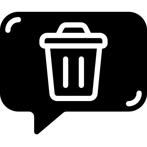 Delete message chat bubble chat ui icon