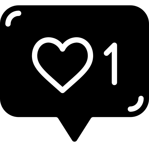 Love notification talk message icon