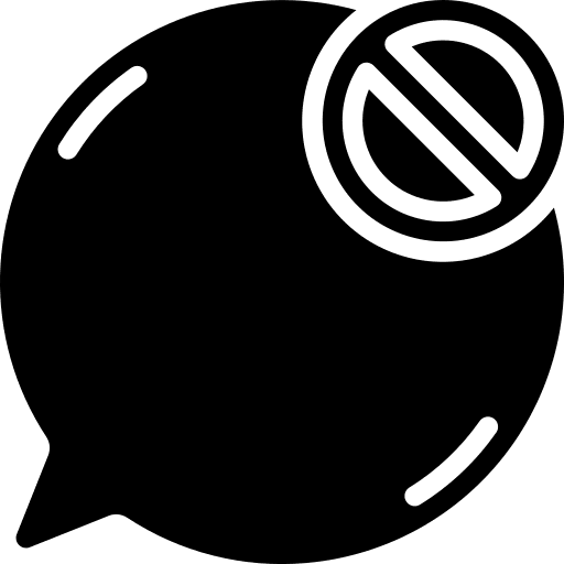 Blocked communications communication conversation icon Blocked communications communication conversation icon