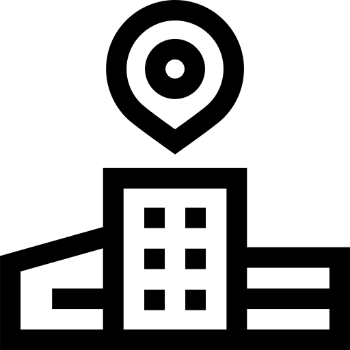 City building location map point icon