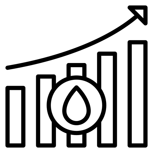 Analytics quality increasing business icon