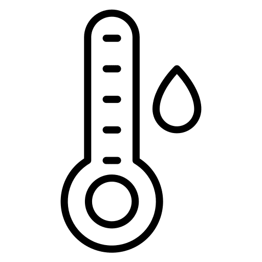 Temperature celsius thermometer mercury icon