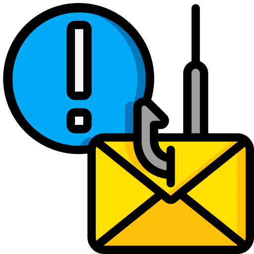 Alert personal information mail hook icon