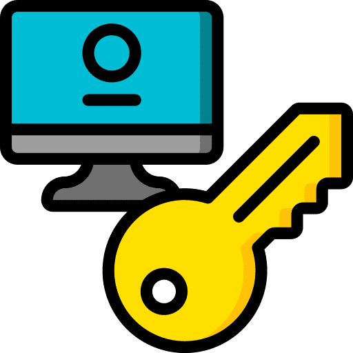Desktop computer keylogger desktop computer security icon