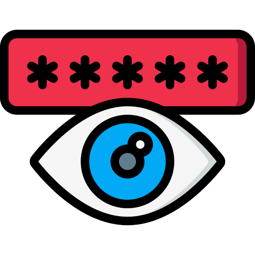 Password eye viewing malware icon