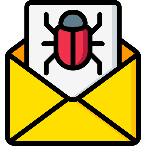 Mail bug envelope bugged icon