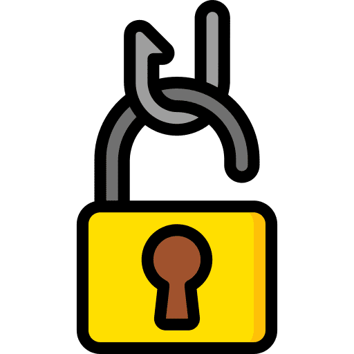 Padlock hook phishing personal information icon