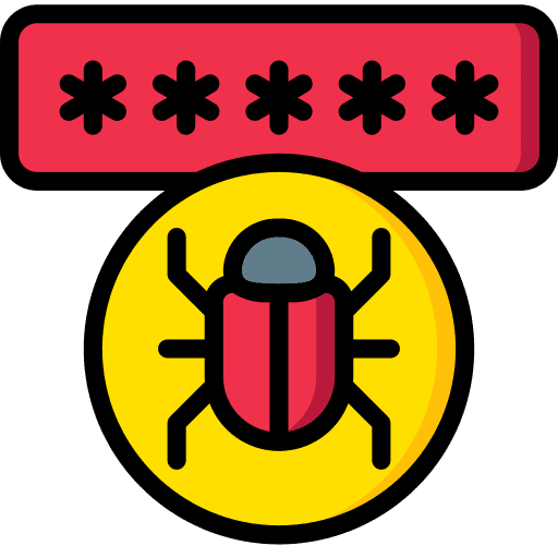 Password bugged internet security security icon