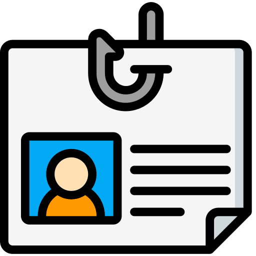 Personal information phishing password hook icon