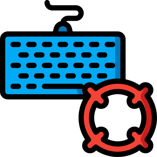 Keyboard keylogger malware target icon