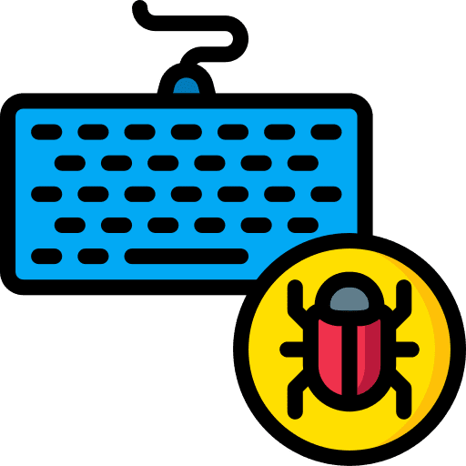 Keyboard stealing bait phishing icon