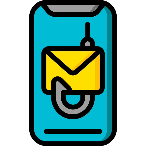 Smartphone messages data security icon