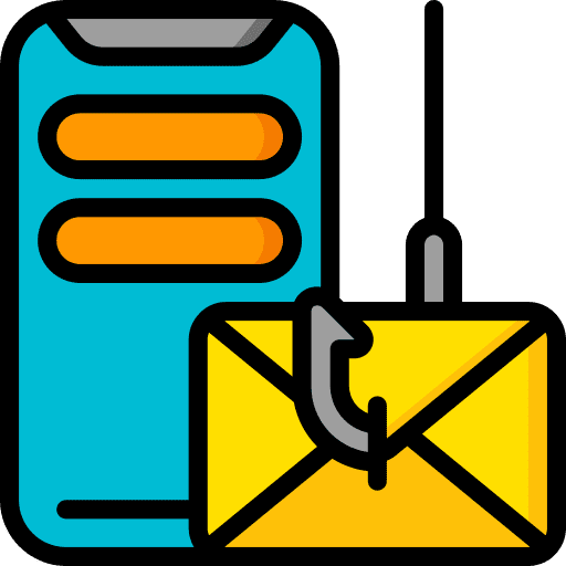 Smartphone password fishing phishing icon
