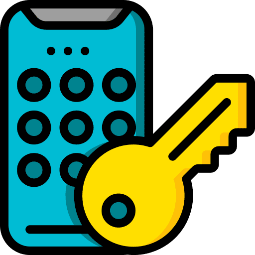 Smartphone security password smartphone icon