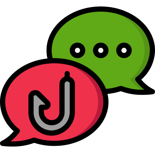 Speech bubbles security personal information stealing icon