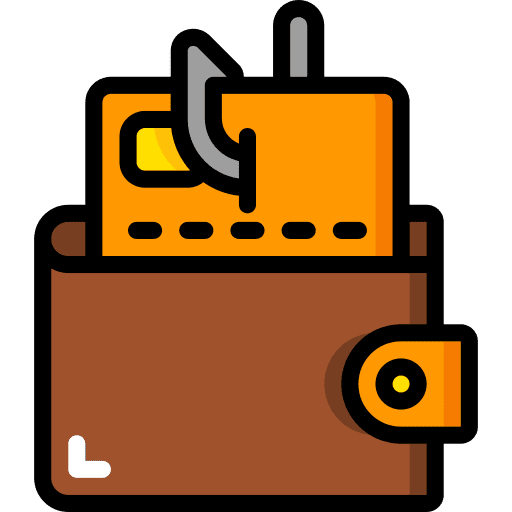 Wallet credit card phishing wallet icon
