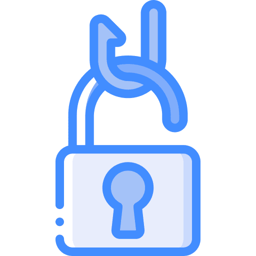 Padlock phishing hook stealing icon
