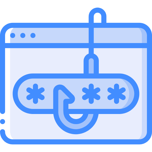 Phishing stealing security personal information icon