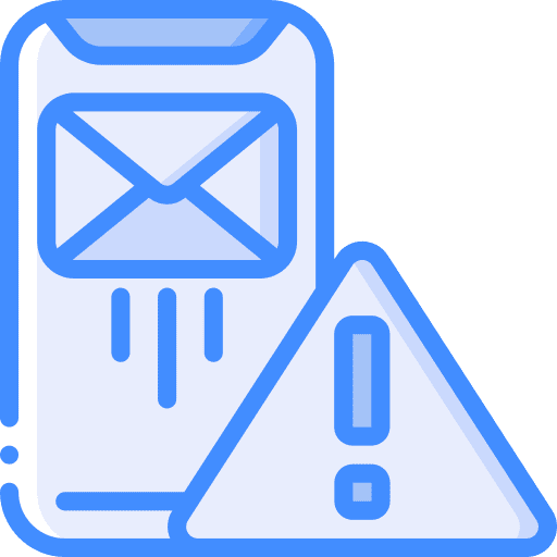 Smartphone smartphone attack message icon