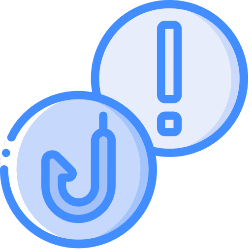 Alert bait malware exclamation mark icon