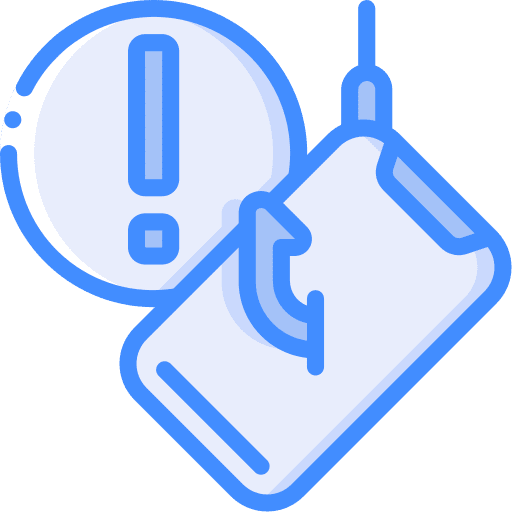 Alert smartphone warning malware icon