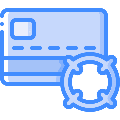 Credit card bank account security payment method icon