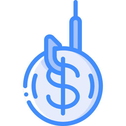 Dollar phishing malware security icon