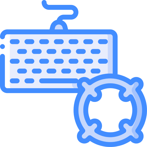 Keyboard computing hacker malware icon
