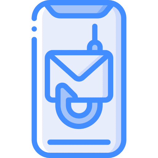Smartphone security fraudulent electronics icon