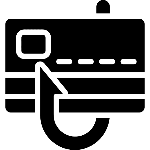 Credit card phishing steal credit card icon