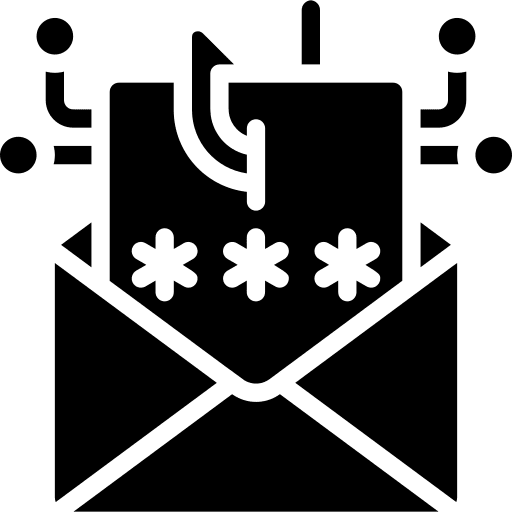 Mail attack phishing hook icon