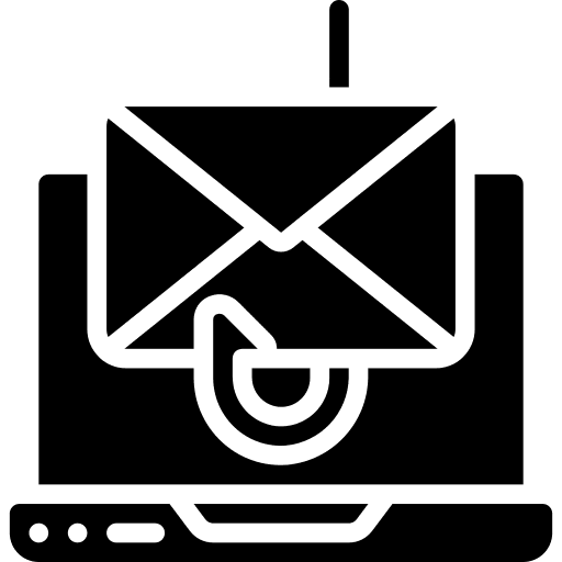 Phishing mail attack spyware icon