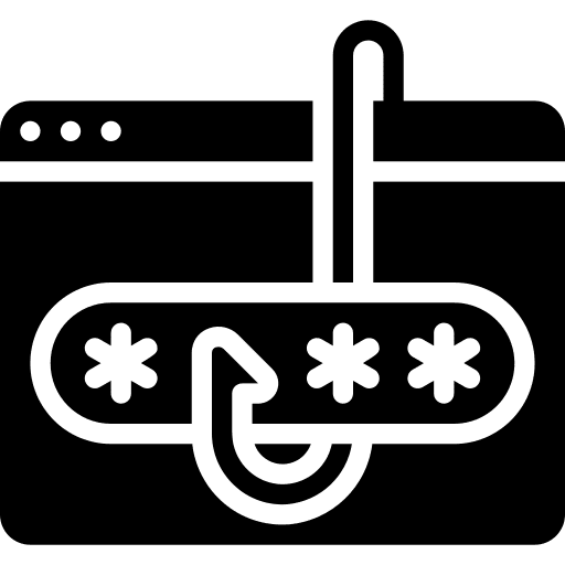Phishing malware security stealing icon