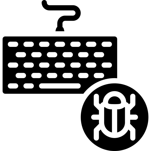 Keyboard password stealing security icon