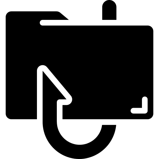 Folder spyware hook phishing icon
