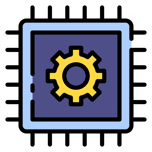 Hardware storage device processor electronics icon