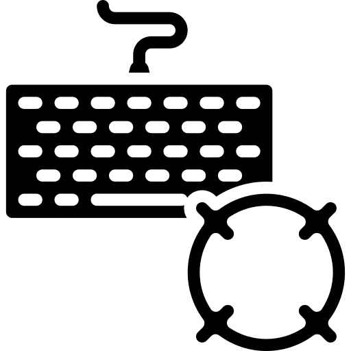 Keyboard target security hacker icon