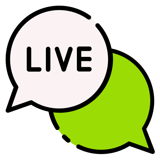 Live chat speech bubble wifi customer support icon
