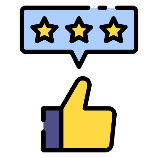 Rating thumb up rating stars icon Rating thumb up rating stars icon