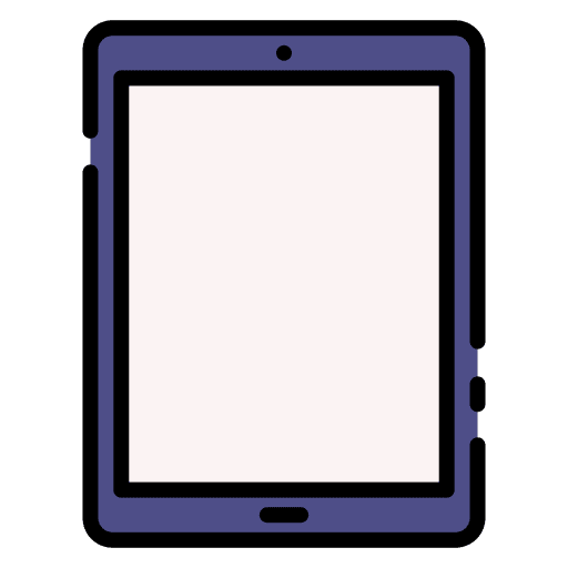 Tablet electronics device touch screen icon