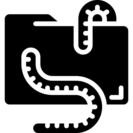 Worm worm virus bug icon