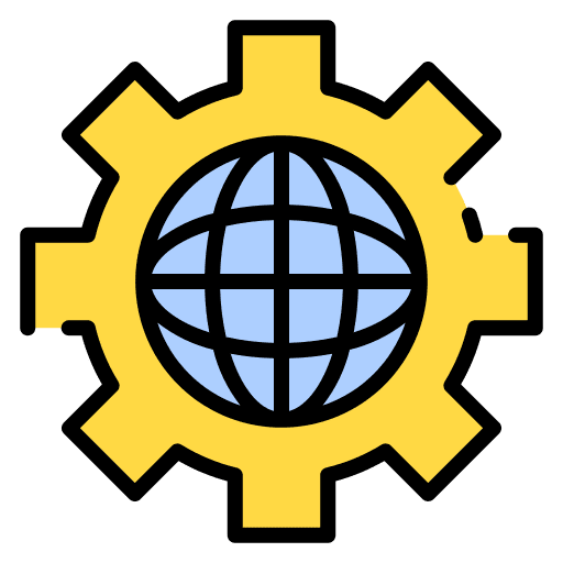 Global services business support international icon Global services business support international icon