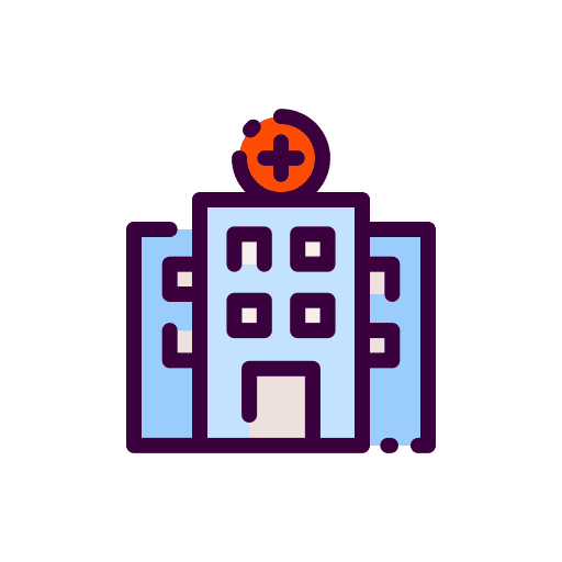 Hospital healthcare and medical hospital health clinic icon