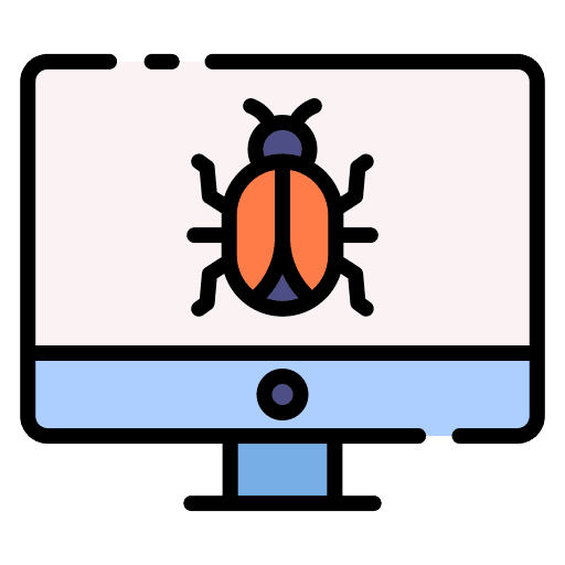 Malware bug fix seo and web icon Malware bug fix seo and web icon
