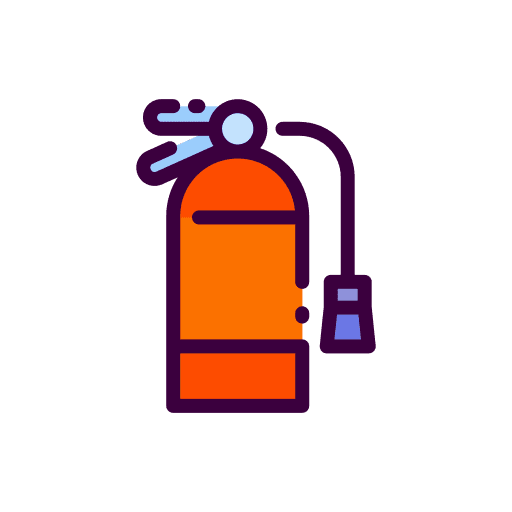 Extinguisher safety security protect icon