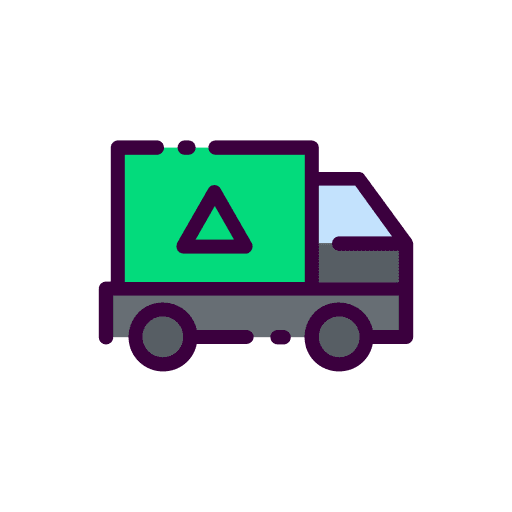 Garbage truck vehicle transportation recycling truck icon