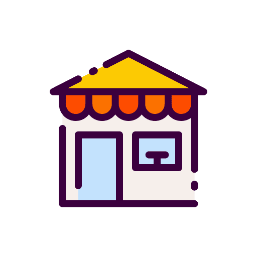 Restaurant mall grow shop mobile store icon
