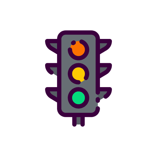 Traffic lights signaling stop signal road sign icon