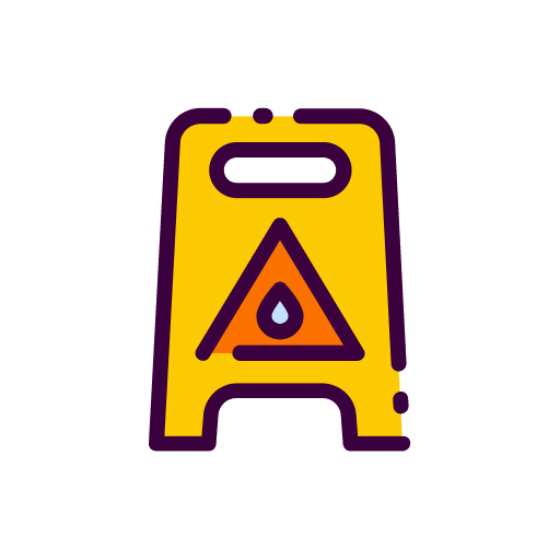 Wet floor signaling wet floor signs icon