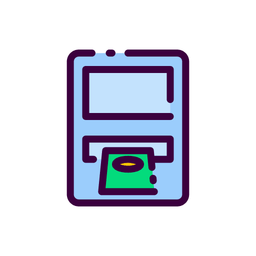 Atm machine economy payment pay icon